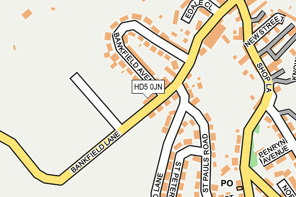 HD5 0JN map - OS OpenMap – Local (Ordnance Survey)