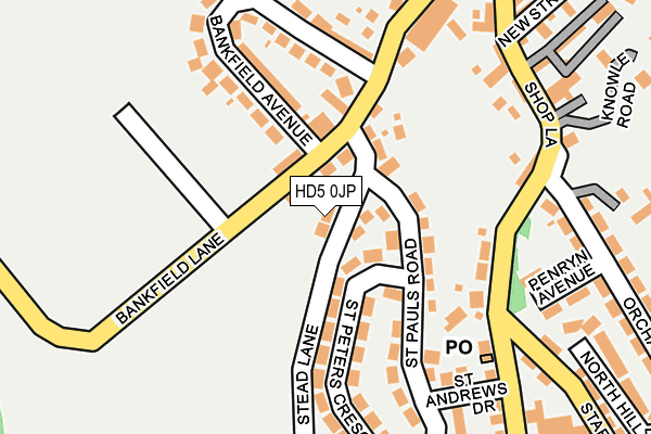 HD5 0JP map - OS OpenMap – Local (Ordnance Survey)