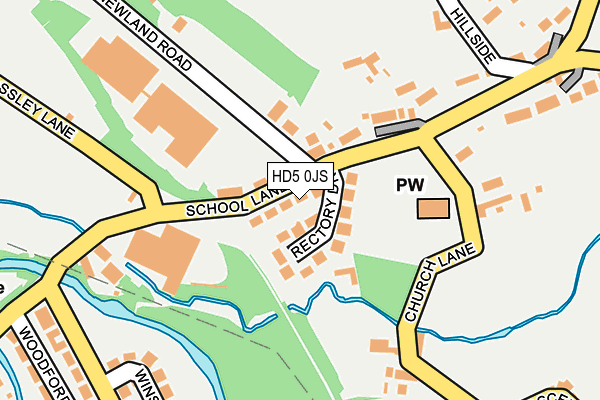 HD5 0JS map - OS OpenMap – Local (Ordnance Survey)