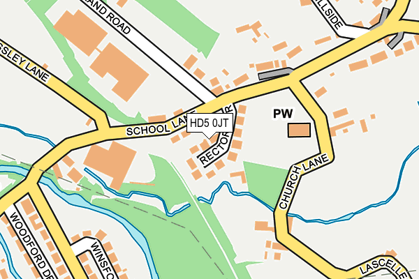 HD5 0JT map - OS OpenMap – Local (Ordnance Survey)