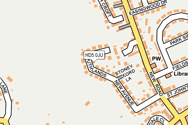 HD5 0JU map - OS OpenMap – Local (Ordnance Survey)