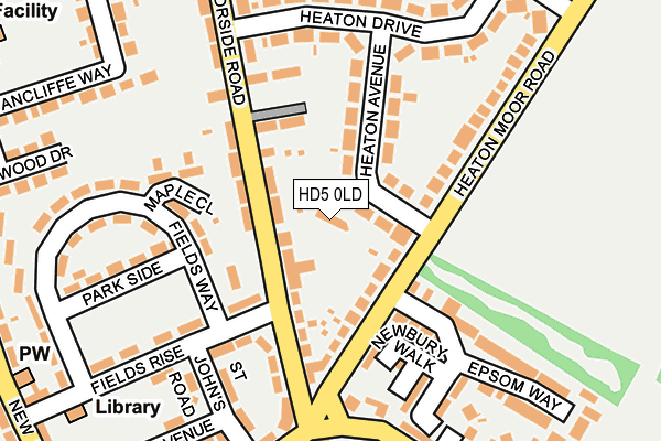 HD5 0LD map - OS OpenMap – Local (Ordnance Survey)
