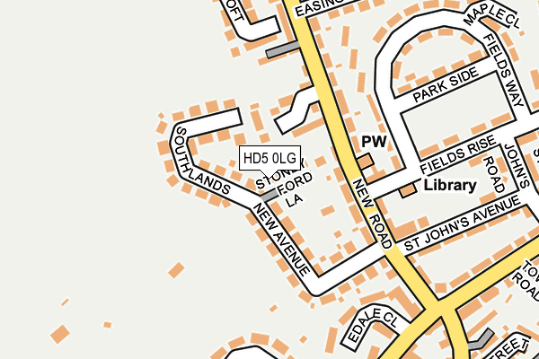 HD5 0LG map - OS OpenMap – Local (Ordnance Survey)