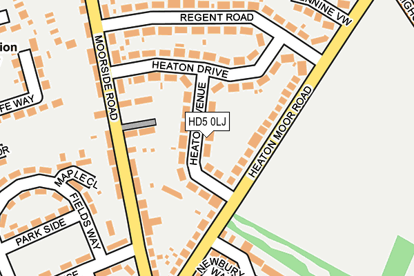 HD5 0LJ map - OS OpenMap – Local (Ordnance Survey)