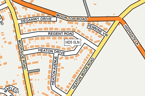 HD5 0LN map - OS OpenMap – Local (Ordnance Survey)