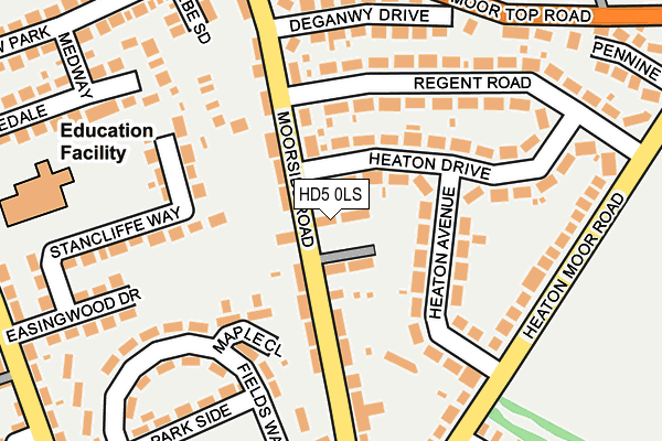 HD5 0LS map - OS OpenMap – Local (Ordnance Survey)