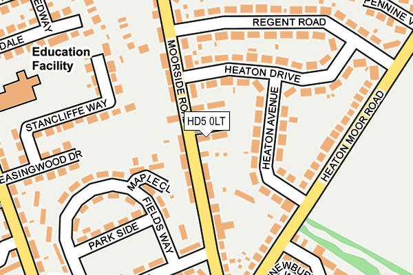 HD5 0LT map - OS OpenMap – Local (Ordnance Survey)