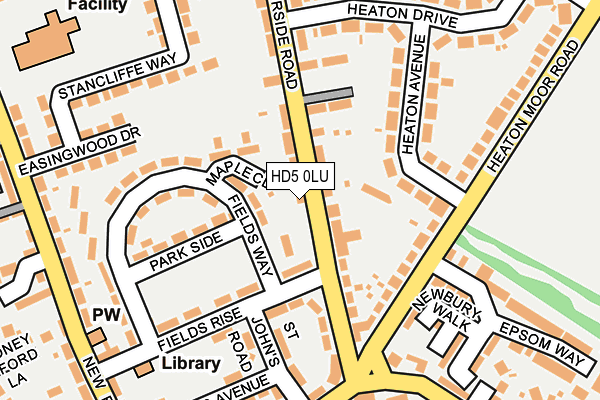 HD5 0LU map - OS OpenMap – Local (Ordnance Survey)