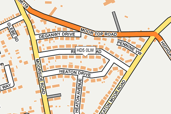 HD5 0LW map - OS OpenMap – Local (Ordnance Survey)