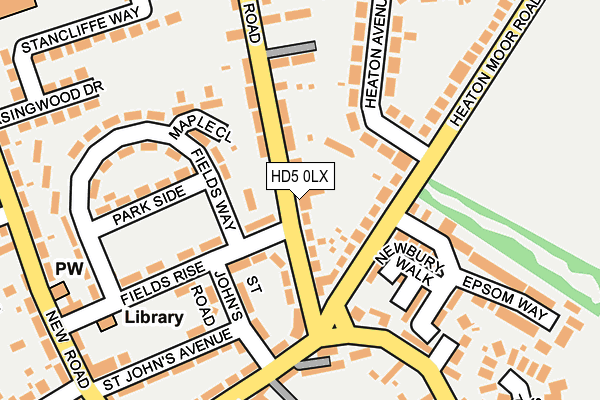 HD5 0LX map - OS OpenMap – Local (Ordnance Survey)