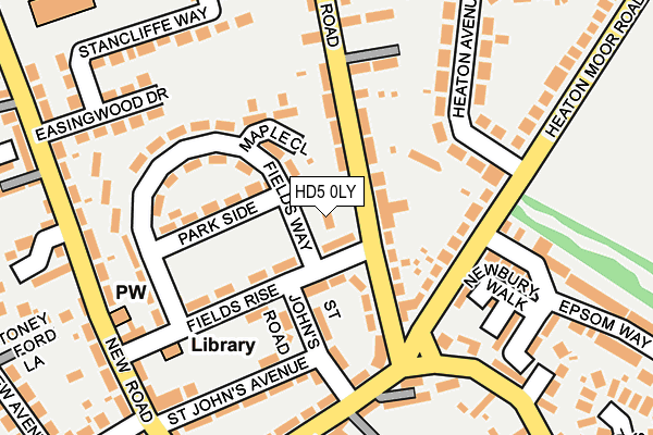HD5 0LY map - OS OpenMap – Local (Ordnance Survey)
