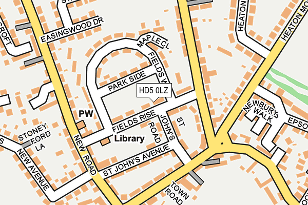 HD5 0LZ map - OS OpenMap – Local (Ordnance Survey)