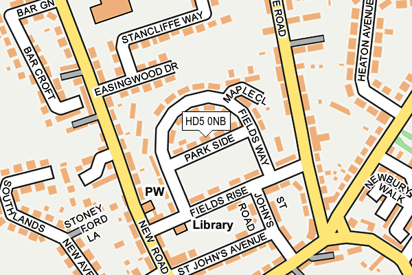 HD5 0NB map - OS OpenMap – Local (Ordnance Survey)