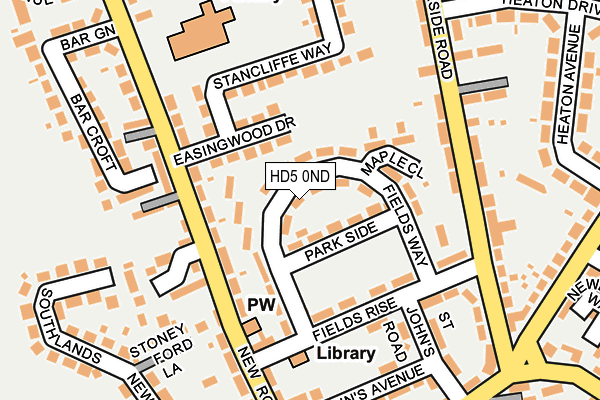 HD5 0ND map - OS OpenMap – Local (Ordnance Survey)