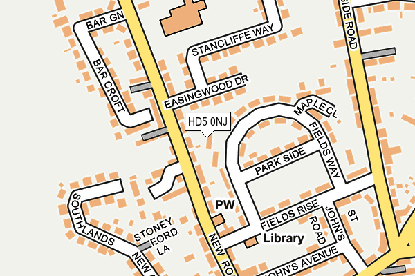 HD5 0NJ map - OS OpenMap – Local (Ordnance Survey)