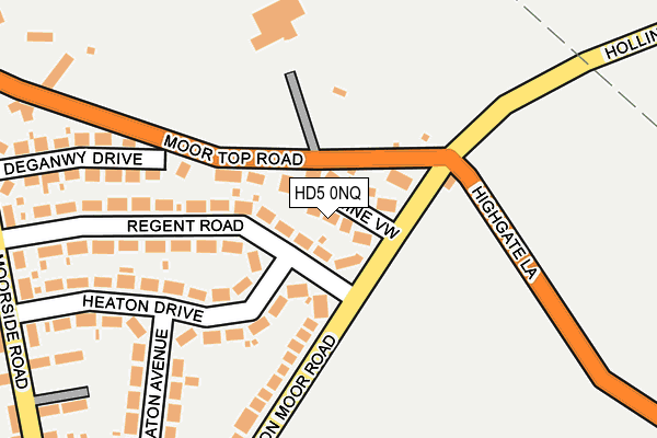 HD5 0NQ map - OS OpenMap – Local (Ordnance Survey)