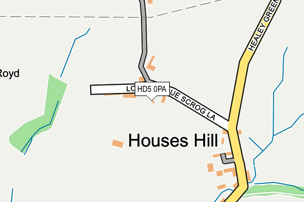 HD5 0PA map - OS OpenMap – Local (Ordnance Survey)