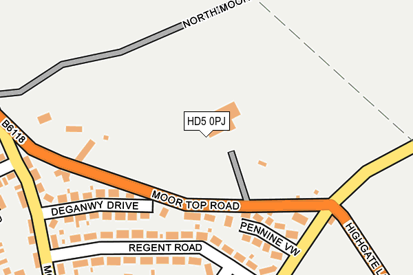 HD5 0PJ map - OS OpenMap – Local (Ordnance Survey)