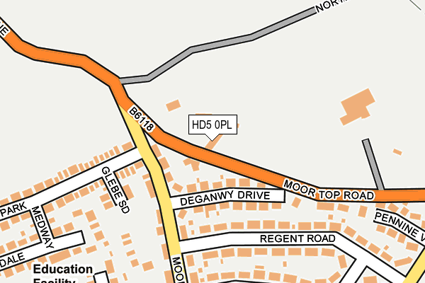 HD5 0PL map - OS OpenMap – Local (Ordnance Survey)