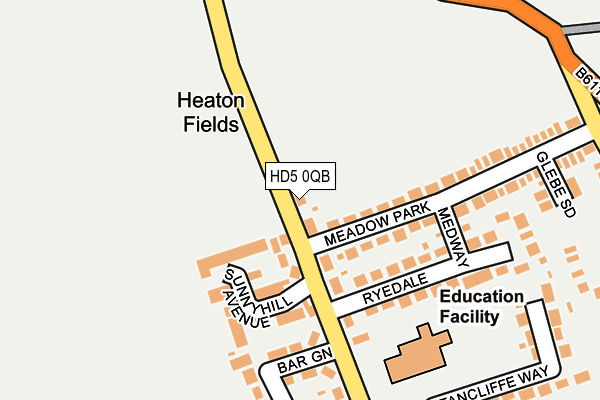 HD5 0QB map - OS OpenMap – Local (Ordnance Survey)