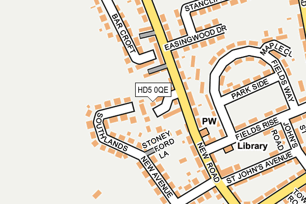 HD5 0QE map - OS OpenMap – Local (Ordnance Survey)