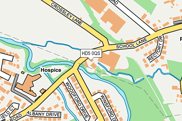 HD5 0QS map - OS OpenMap – Local (Ordnance Survey)