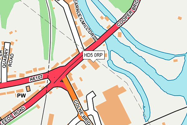 HD5 0RP map - OS OpenMap – Local (Ordnance Survey)