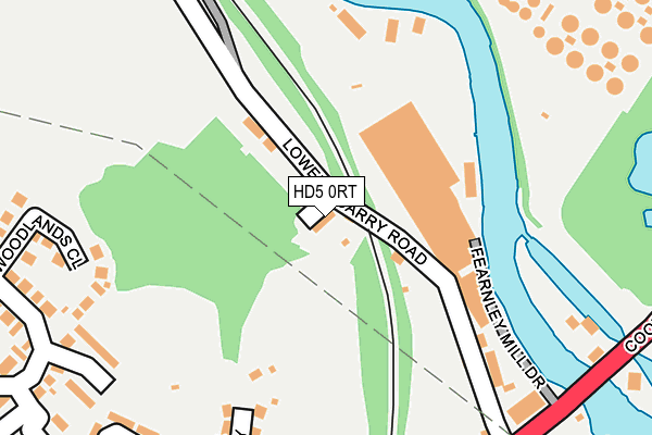 HD5 0RT map - OS OpenMap – Local (Ordnance Survey)