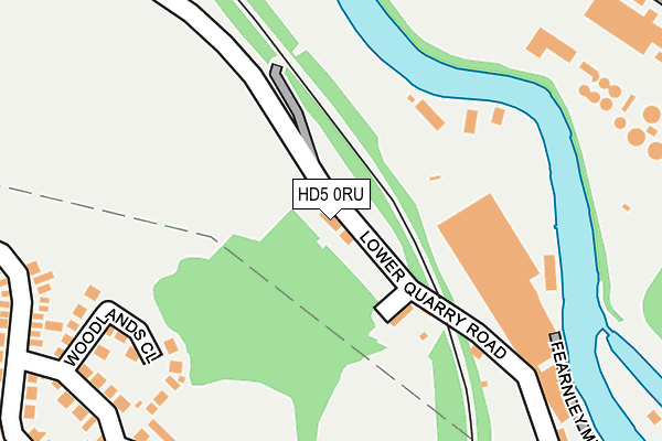HD5 0RU map - OS OpenMap – Local (Ordnance Survey)