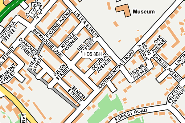 HD5 8BH map - OS OpenMap – Local (Ordnance Survey)