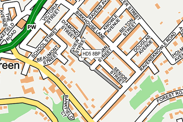 HD5 8BP map - OS OpenMap – Local (Ordnance Survey)
