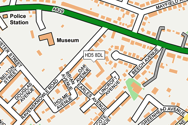 HD5 8DL map - OS OpenMap – Local (Ordnance Survey)