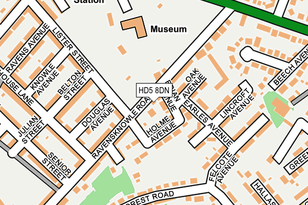 HD5 8DN map - OS OpenMap – Local (Ordnance Survey)