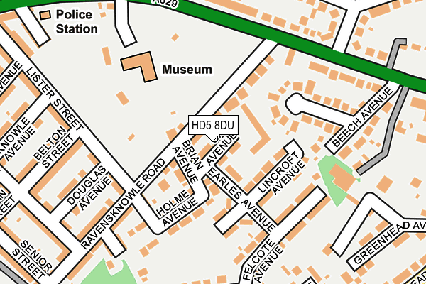 HD5 8DU map - OS OpenMap – Local (Ordnance Survey)