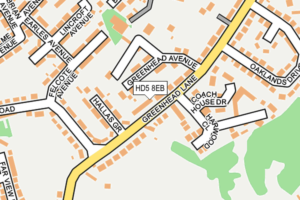 HD5 8EB map - OS OpenMap – Local (Ordnance Survey)