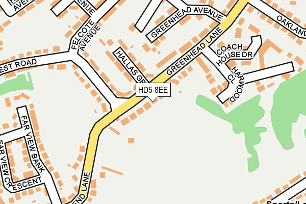 HD5 8EE map - OS OpenMap – Local (Ordnance Survey)