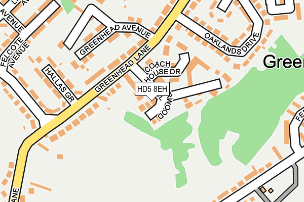 HD5 8EH map - OS OpenMap – Local (Ordnance Survey)