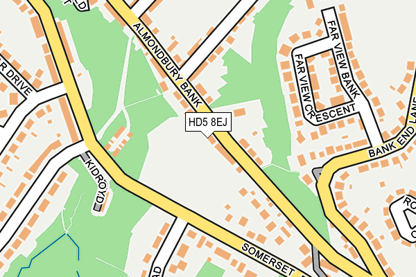 HD5 8EJ map - OS OpenMap – Local (Ordnance Survey)