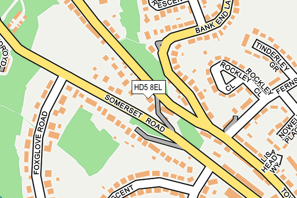 HD5 8EL map - OS OpenMap – Local (Ordnance Survey)