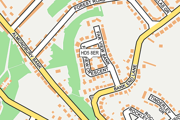 HD5 8ER map - OS OpenMap – Local (Ordnance Survey)