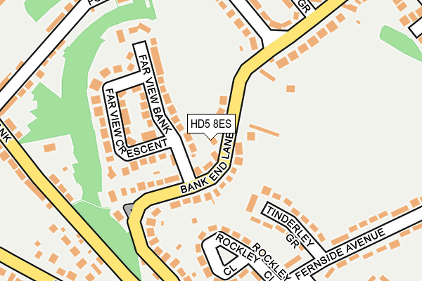 HD5 8ES map - OS OpenMap – Local (Ordnance Survey)