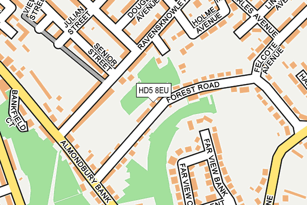 HD5 8EU map - OS OpenMap – Local (Ordnance Survey)