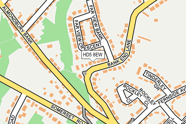 HD5 8EW map - OS OpenMap – Local (Ordnance Survey)