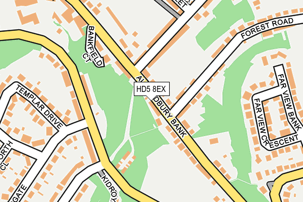 HD5 8EX map - OS OpenMap – Local (Ordnance Survey)