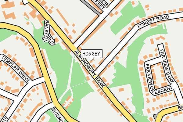 HD5 8EY map - OS OpenMap – Local (Ordnance Survey)