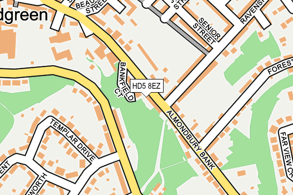 HD5 8EZ map - OS OpenMap – Local (Ordnance Survey)