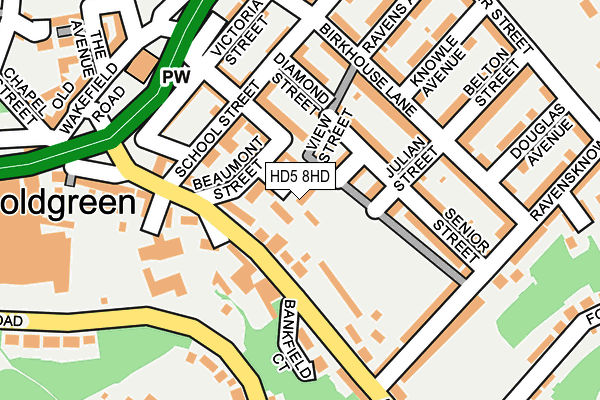 HD5 8HD map - OS OpenMap – Local (Ordnance Survey)