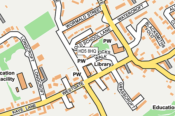 HD5 8HQ map - OS OpenMap – Local (Ordnance Survey)