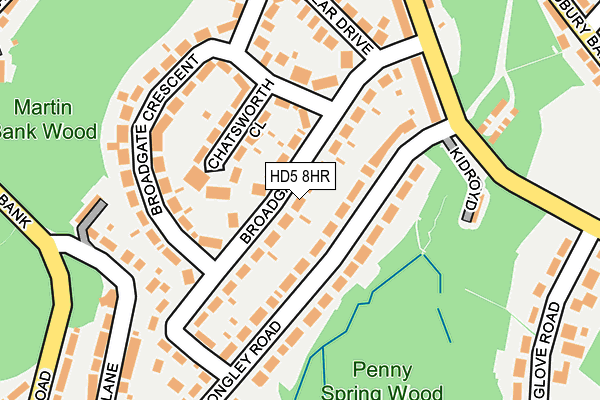 HD5 8HR map - OS OpenMap – Local (Ordnance Survey)