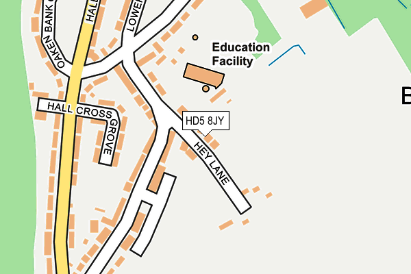 HD5 8JY map - OS OpenMap – Local (Ordnance Survey)